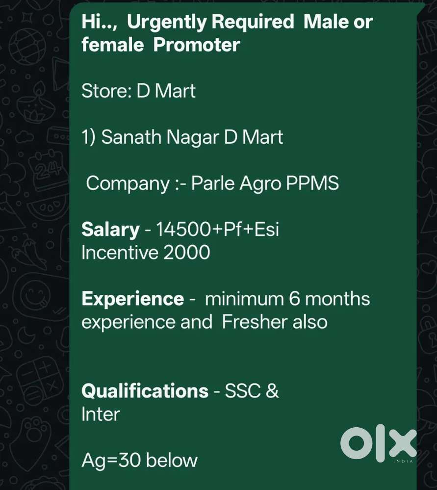 Promoter job