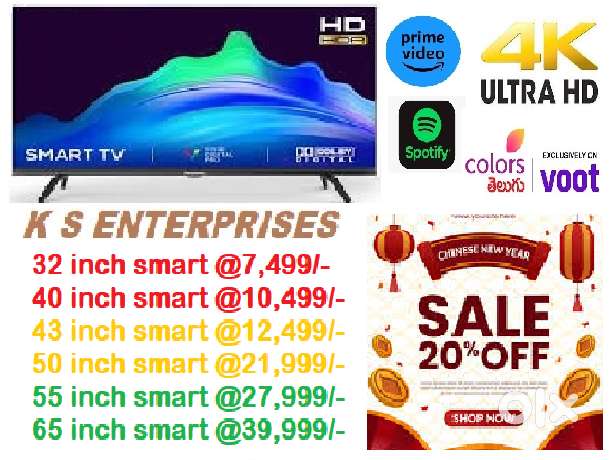 32 inches  SMART LED TV, FULL HD IN 7499/- ONLY.