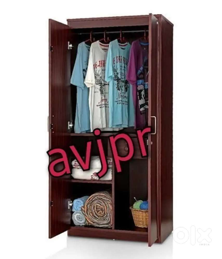 New double door full size wooden almirah hostel almari  home furniture