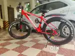 Cosmic Fatso 26 Fat Tyre Cycle  21 Speed  Red  Good Condition