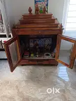 Heavy Teak wood Pooja Mandiram ,1Year Old ,No Scratches, Full Working