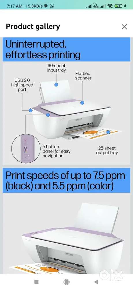 HP Deskjet 2331 Colour Printer, Scanner and Copier