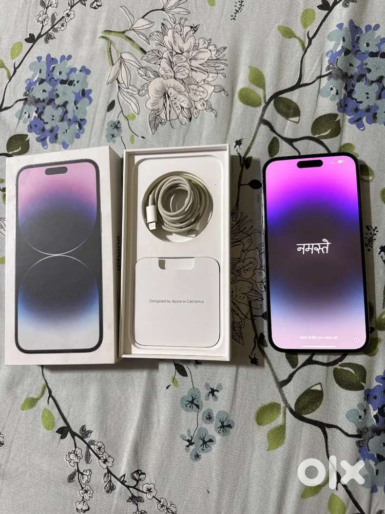 Scratchless iphone 14 pro max 1 TB purple with bill box accessories