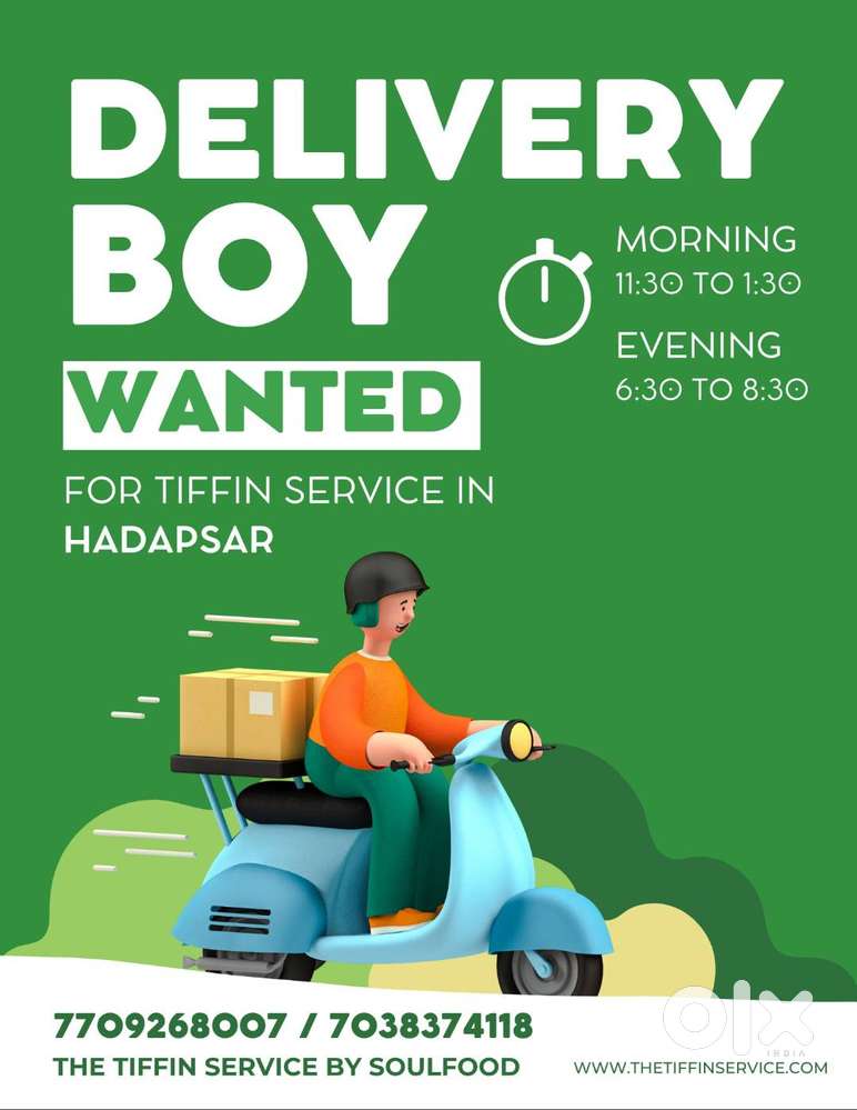 Delivery boy wanted for Tiffin service in Hadapsar