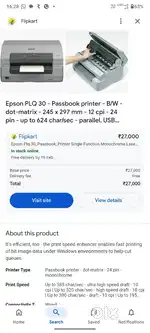 EPSON PLQ 30 Passbook Printer