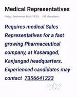 Medical sales representative