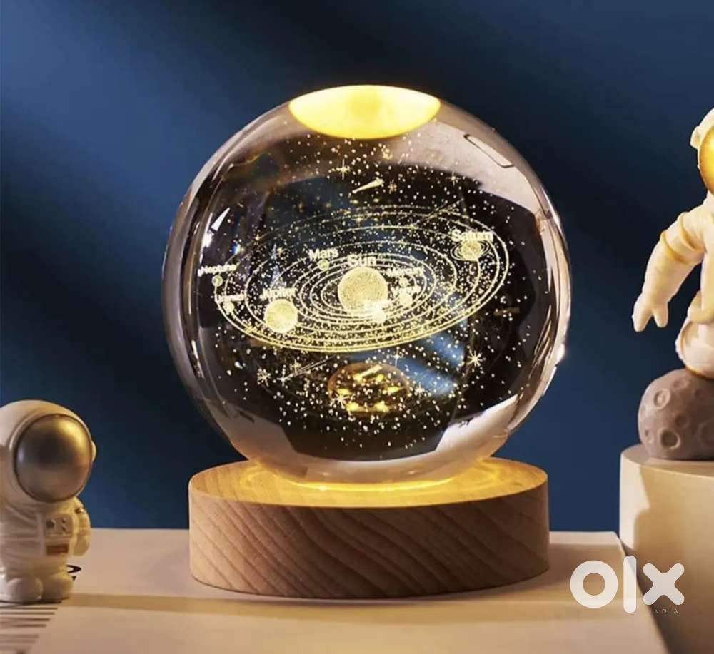 Crystal 3d ball solar system wooden