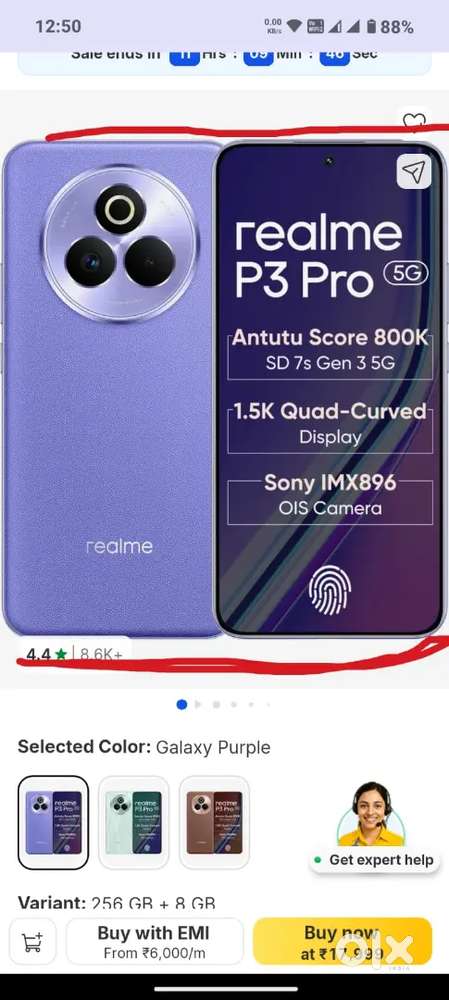 Realme p3 pro 8,128