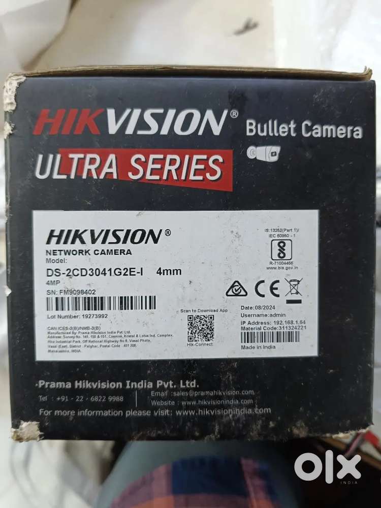 Hikvision ultra series camera new not use Box pack
