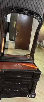 Wooden Dressing Table with Mirror 3 Drawer Heavy Quality