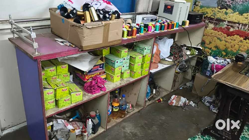 Sturdy Display Counter with Glass Front and Storage Shelves