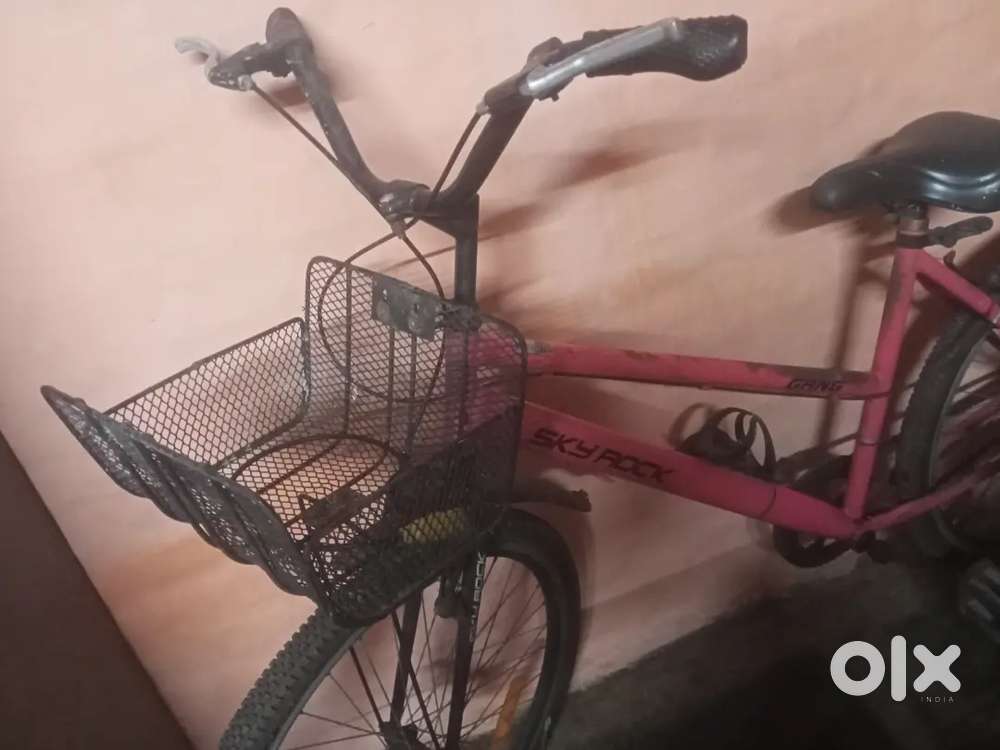 sky rock gang ladies cycle pink colour tubeless tyre sell 3500/- only