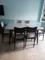 Used wooden Dining table set with 6 chairs