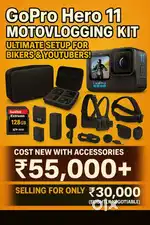GoPro Hero 11 Motovlogging Kit – Ultimate Setup for Bikers & Vloggers