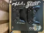 Play Station-4 Slim with Box+ 2 controllers+ 10 Game Titles