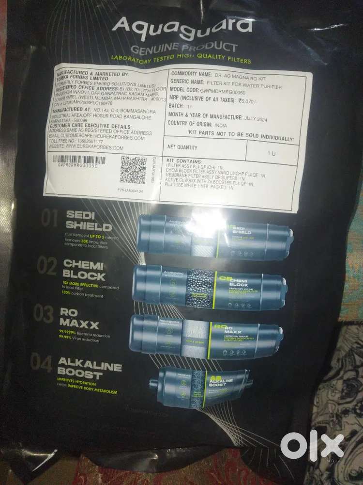 Aquaguard genuine product filter kit