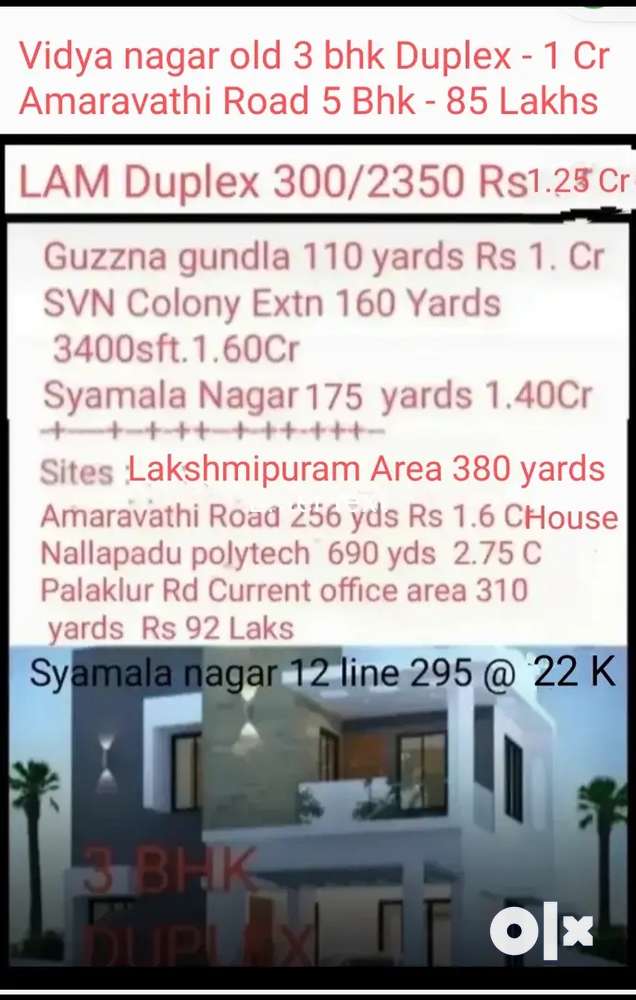 With Full Furniture Acs, Geysers 3 BHK Sale/ 2 Bhk Arundelpet Commerci