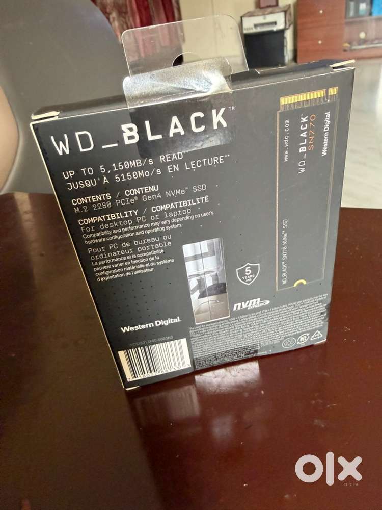 WD BLACK SN770 NVMe SSD 1TB GAME DRIVR GAMING DISQUE 5150 mbs speed GE