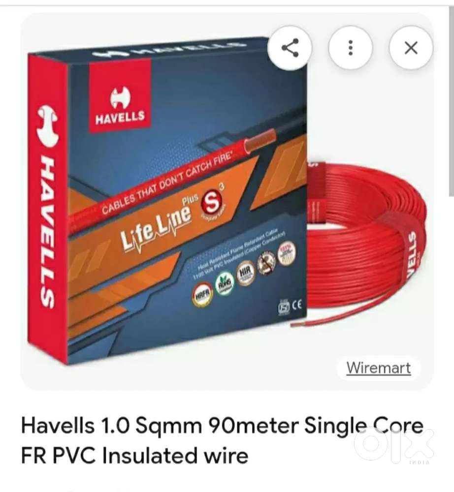 Hawells 1.0 sq mm wire not used packed