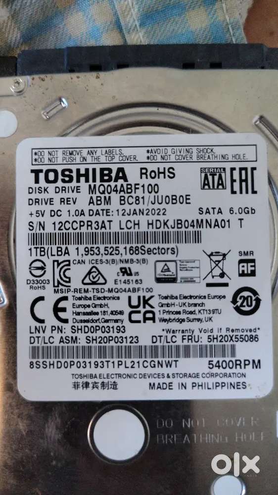 Toshiba  Hard drive 1TB