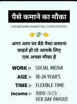 पार्ट-टाइम/फुल-टाइम घर से काम करने की नौकरी