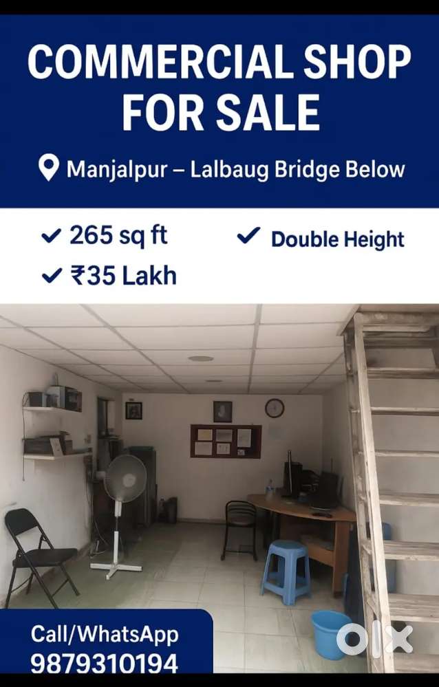 ગ્રાઉન્ડ ફ્લોર રોડ ટચ રોડ ફેસિંગ 265 SBA ડબલ હાઇટ શોપ