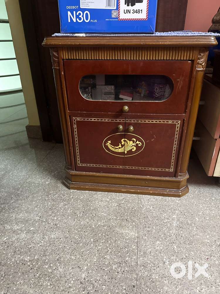 Wooden cupboard and old TV type stand