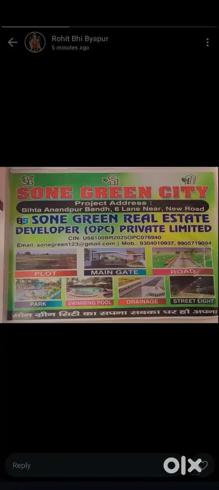 My plot is in Bihta New Patna City only.