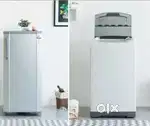 #A washing machine takes care of tough stains with ease & fridge locks