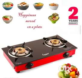 2 Burner Gas stove, Double burner Glass top Gas stove