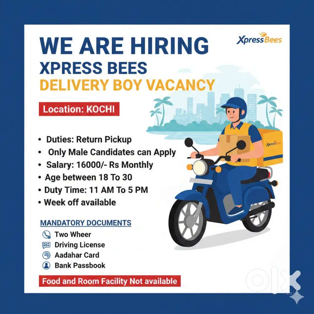 Delivery boys vacancy for kochi