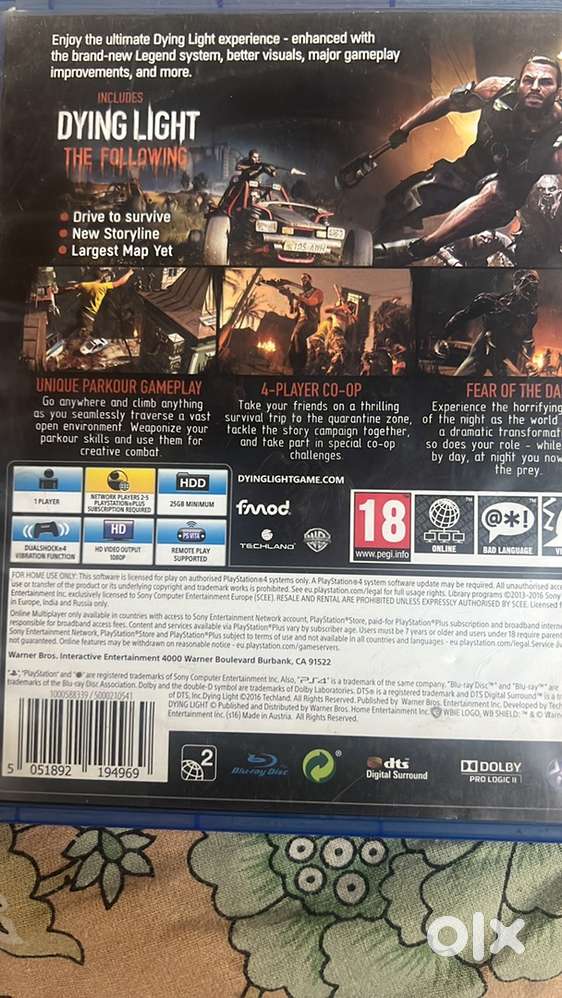 Dying light ps4 and ps5