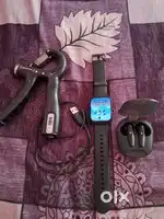 Amberene smart wach + wings buds+ adonyx 60 kg hand gripper