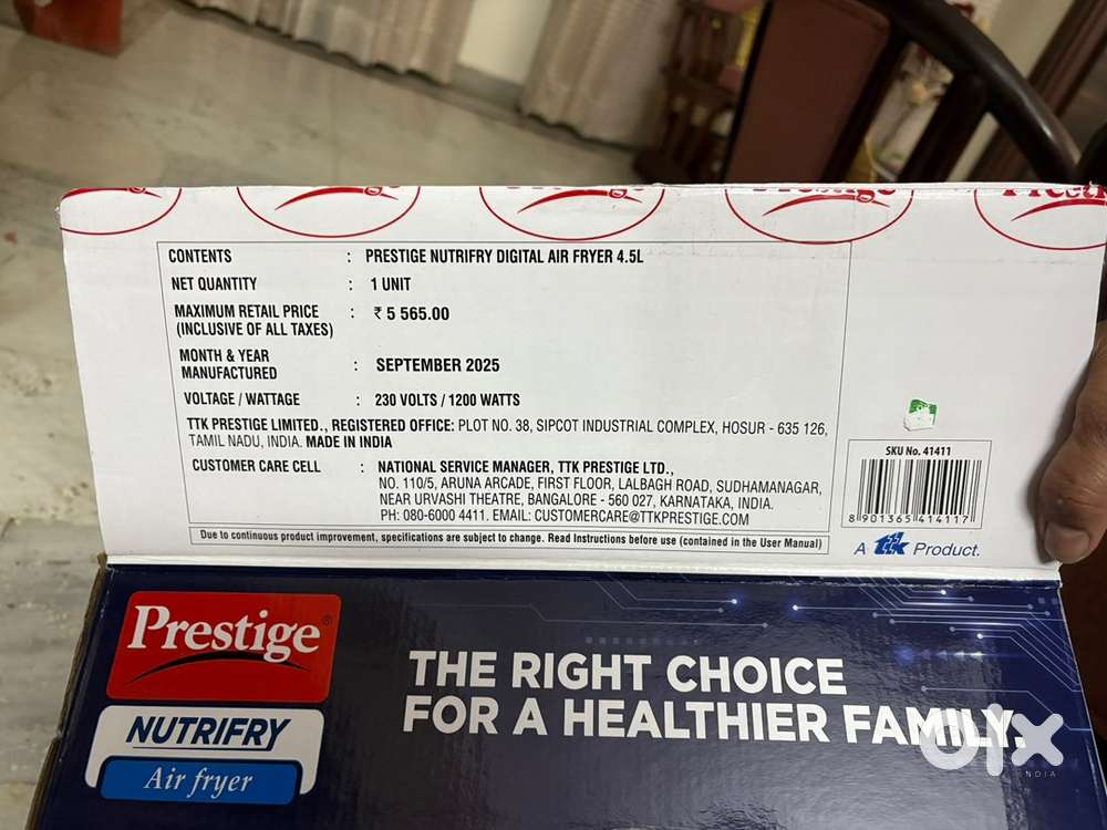 Prestige Nutrifry Digital Air Fryer 4.5L