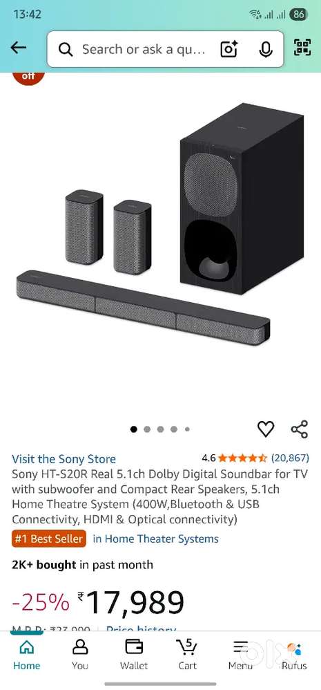 Selling sony home theatre