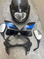 Bajaj Pulsar Front Doom Complete Set (Black and Blue) For 125CC/150CC