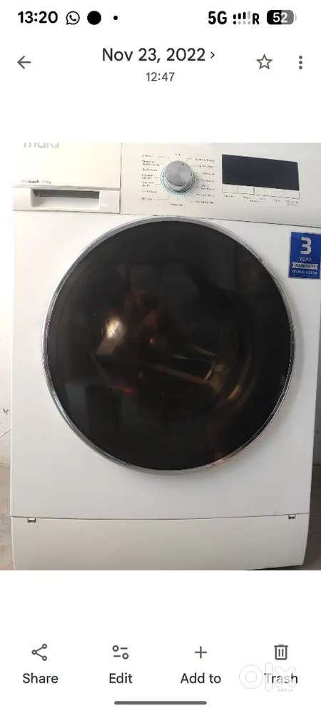 Front load fully Automatic washing machine