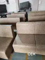 Modern Brown leatherate sofa set- Excellent condition,Affordable price