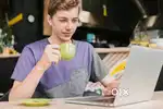Work From Home With Laptop