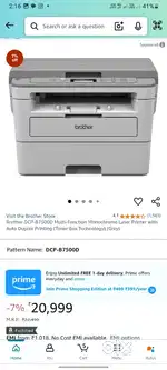 Brother laser printer 3 moth old