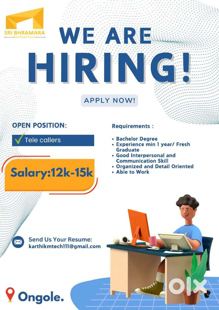 wanted telecallers female only,ongole.