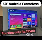 50inch brand new freamlesss smart led tv with 1 year warranty