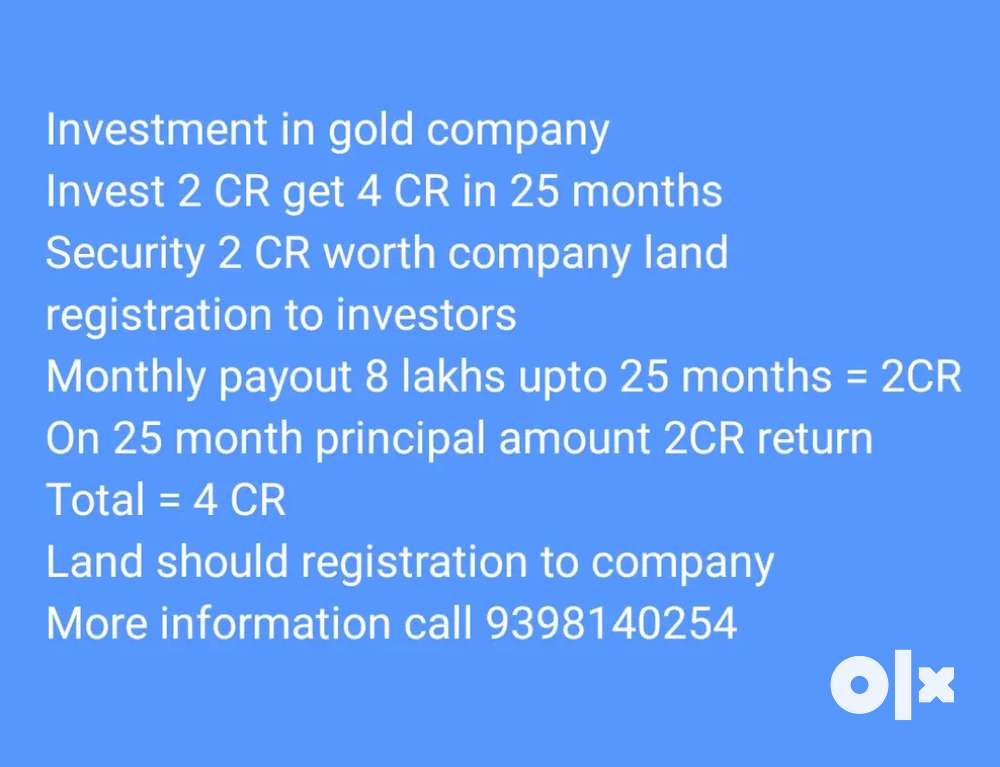 Invest 7 lakhs and get 14 lakhs in return in 25 months @ hyderabad