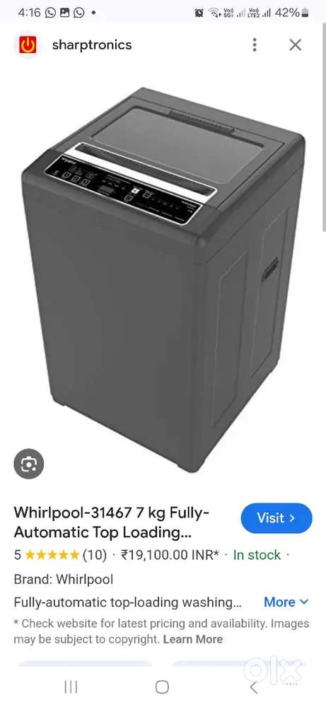 Used washing machine