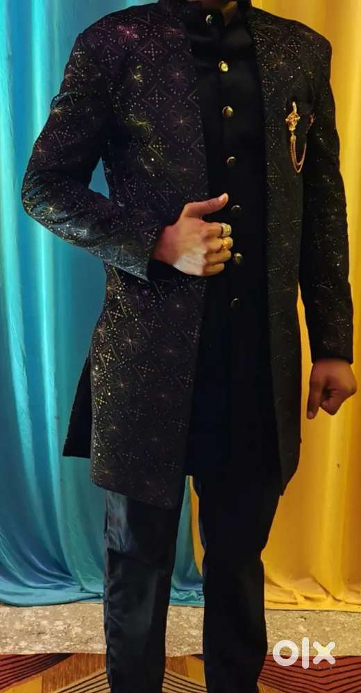 Black sherwani