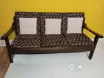 Teak Wood ( Grade A ) Sofa & pair of single sofa Chair
