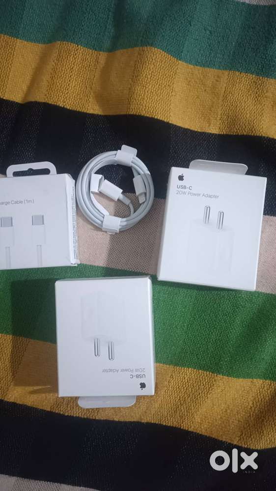 Original Apple 20W USB-C Adaptor + Type-C to Type-C Cable.