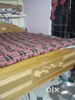 Double box bed with mattress and mixer grinder for sale