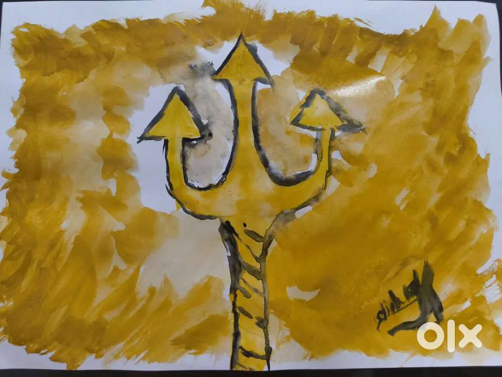 A beautiful trident handrawn picture