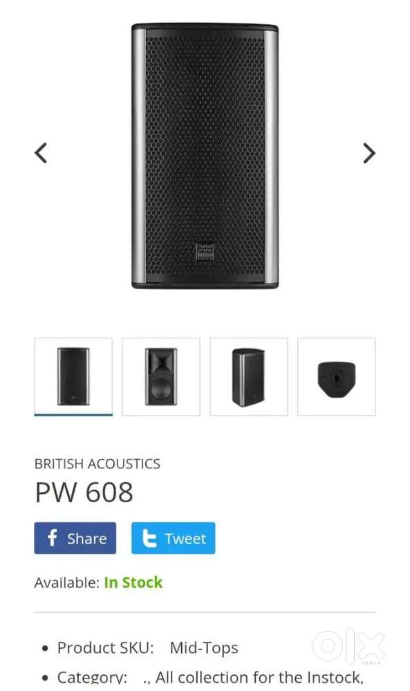 BRITISH ACOUSTIC New Monitor Dj Speaker
